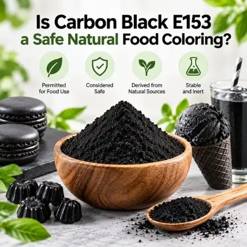 Is Carbon Black E153 a safe natural food coloring?